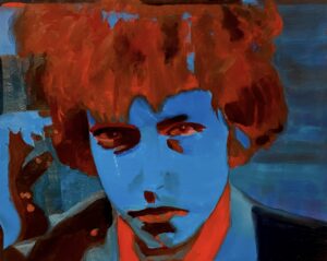 Bob Dylan Screentest: Like a Fire in the Sun, oil on panel, 16X20 inches, 2023