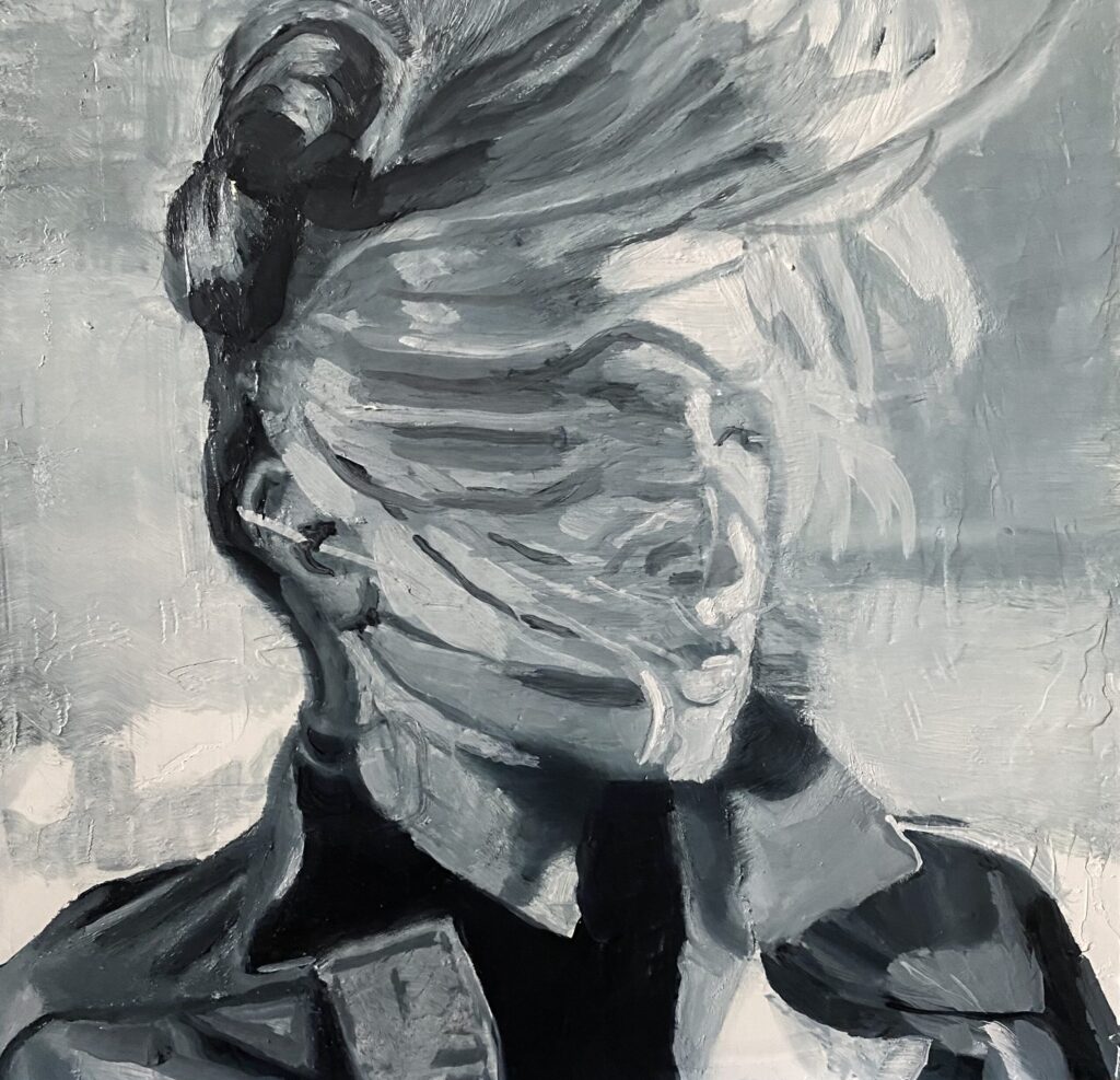 Monica,, 2025 – 12X12 oil on panel